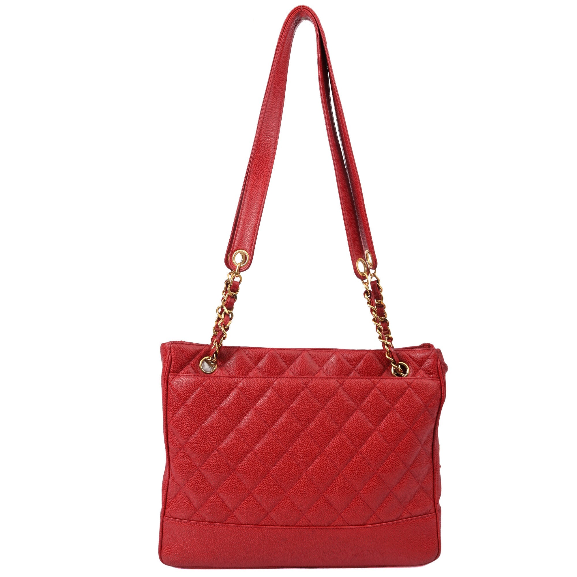 Chanel Tote Tote in Red, Caviar Leather — Alternate View 22