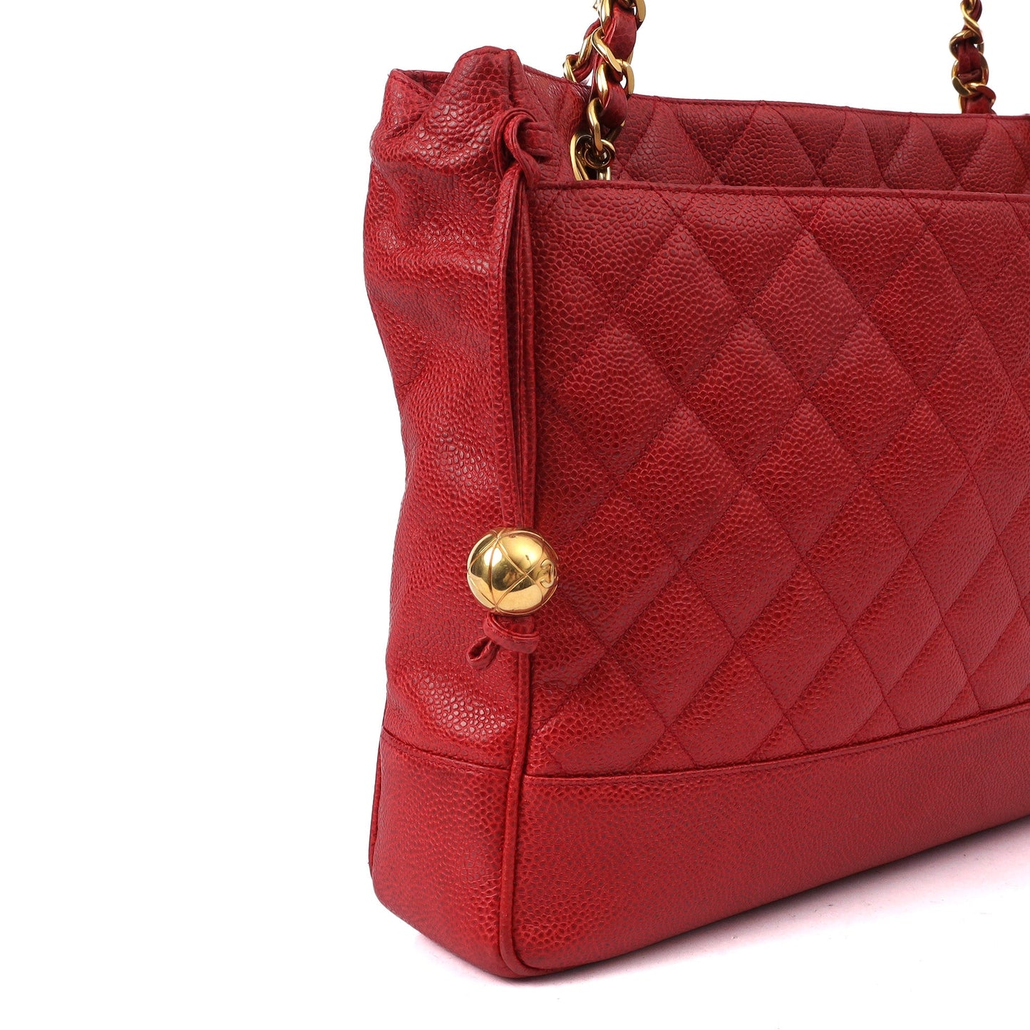 Chanel Tote Tote in Red, Caviar Leather — Alternate View 8