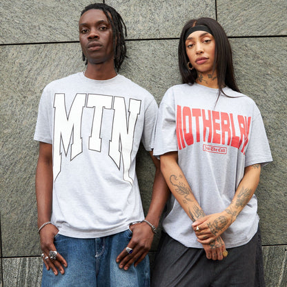 Motherlan MTN Pinch Logo Tee 'Grey' — XXS — Back View