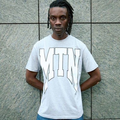 Motherlan MTN Two Tone Arch Logo T-shirt 'Grey' — XXS — Side View