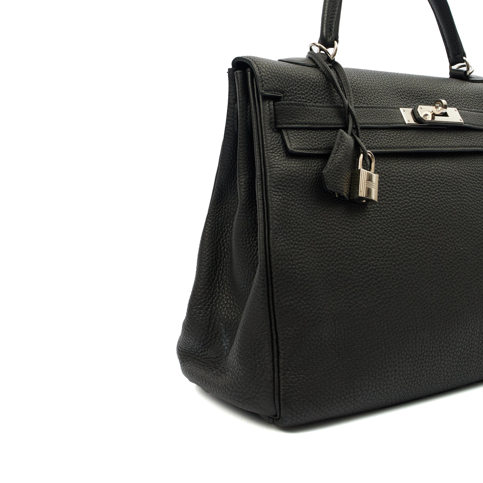 Hermes Kelly 35 in Black, Togo Leather — Alternate View 29