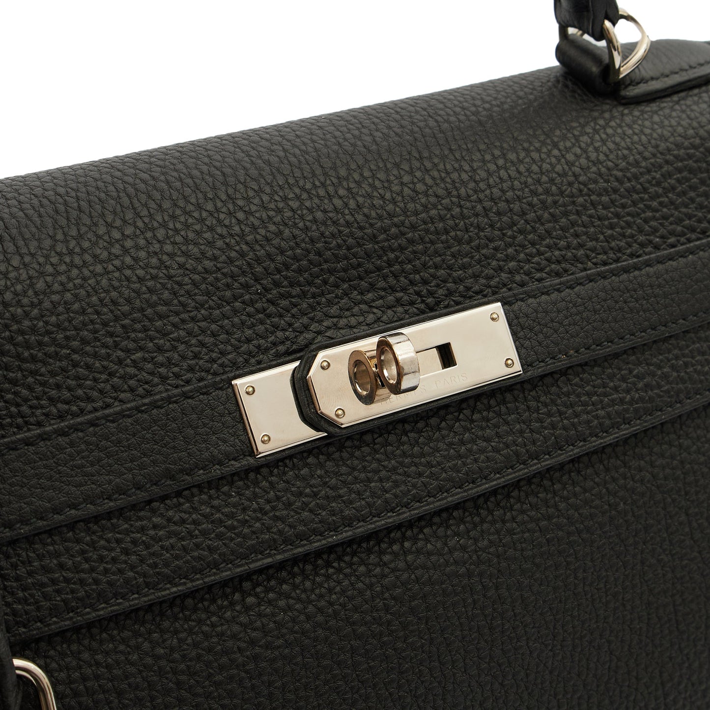 Hermes Kelly 35 in Black, Togo Leather — Lifestyle View