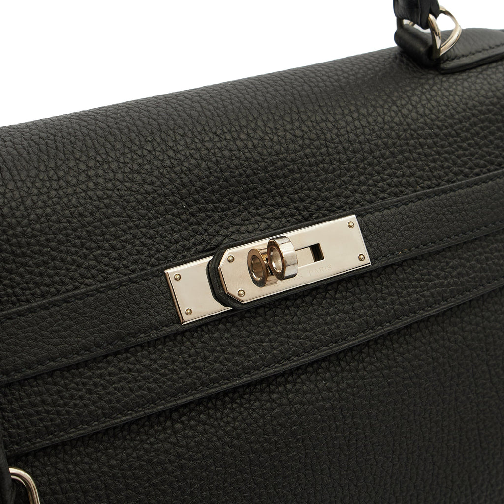 Hermes Kelly 35 in Black, Togo Leather — Alternate View 17