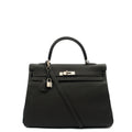 Hermes Kelly 35 in Black, Togo Leather — Front View