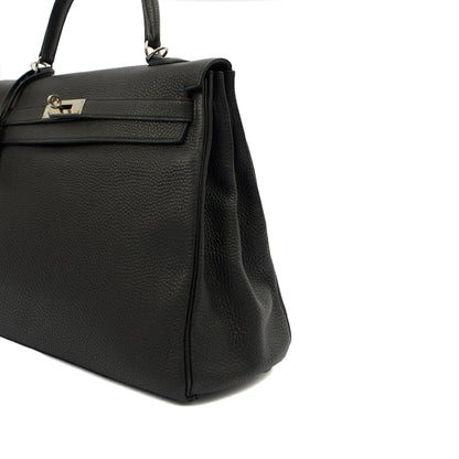 Hermes Kelly 35 in Black, Togo Leather — Alternate View 27