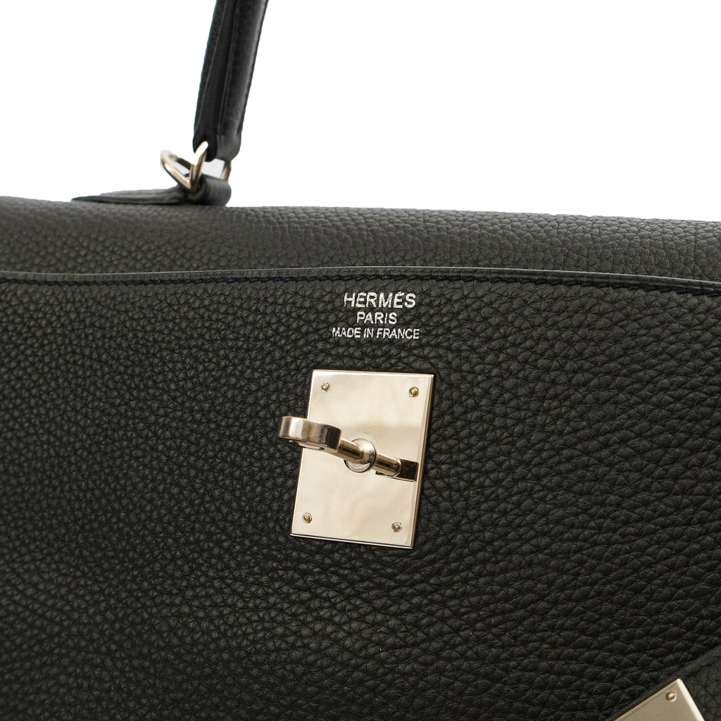 Hermes Kelly 35 in Black, Togo Leather — Alternate View 8