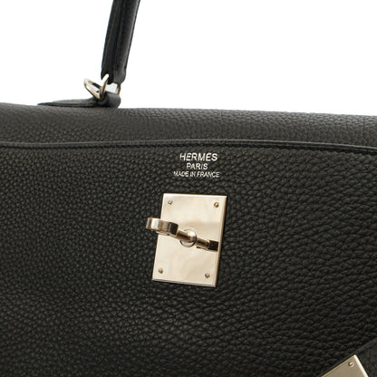 Hermes Kelly 35 in Black, Togo Leather — Alternate View 8