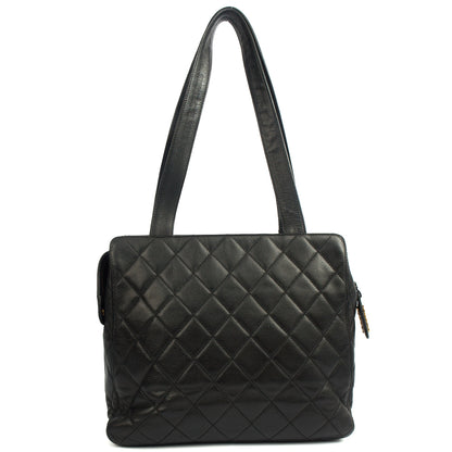 Chanel Tote Vintage Tote in Black, Caviar Leather — Alternate View 12