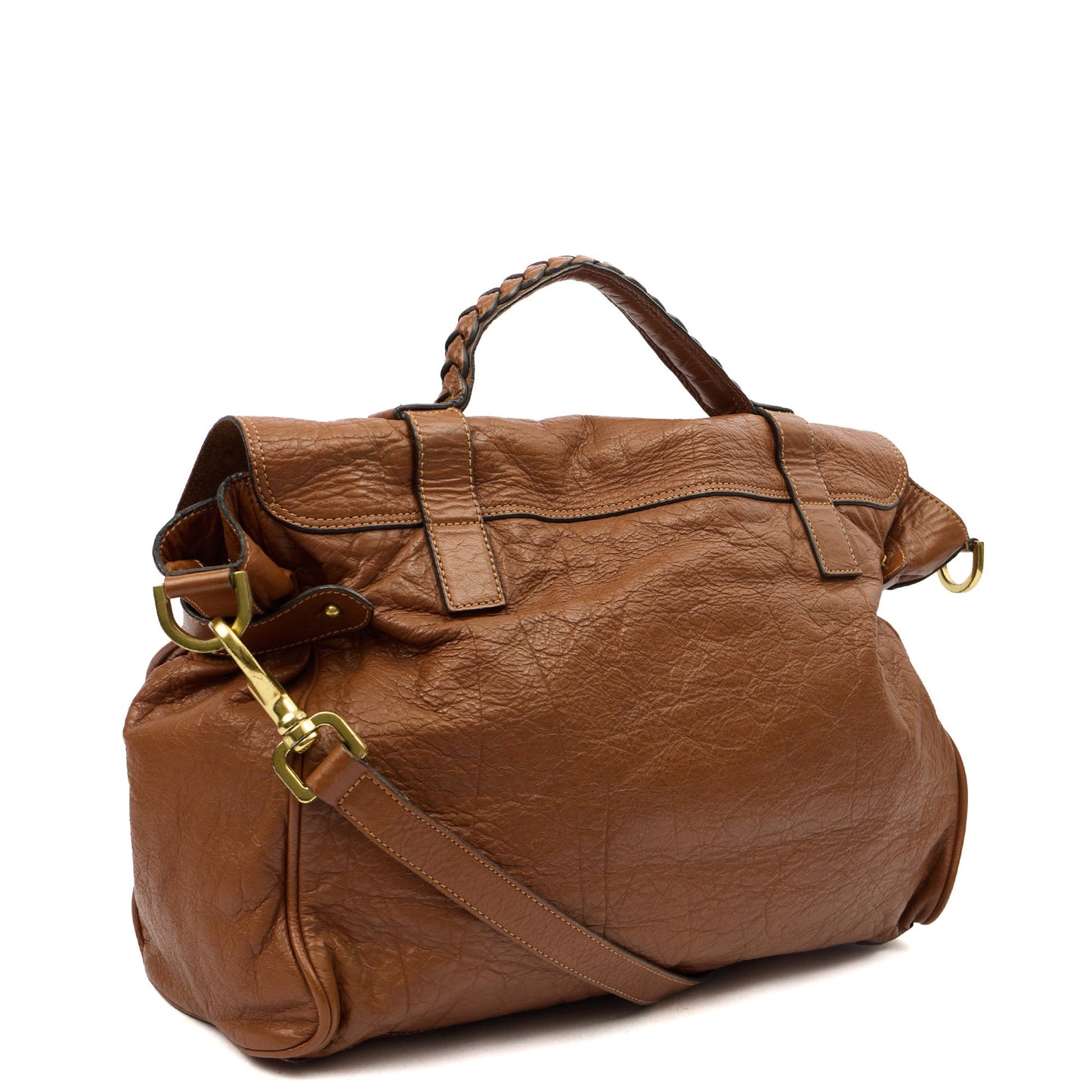 Mulberry Satchel Alexa in Oak, Leather — Back View