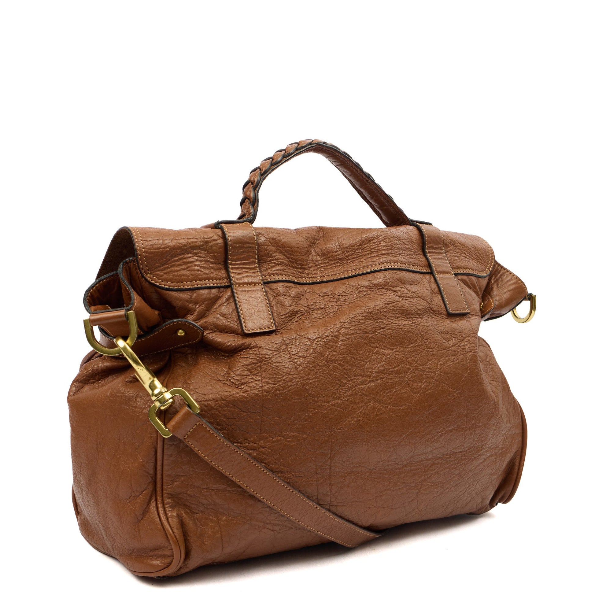 Mulberry Satchel Alexa in Oak, Leather — Back View