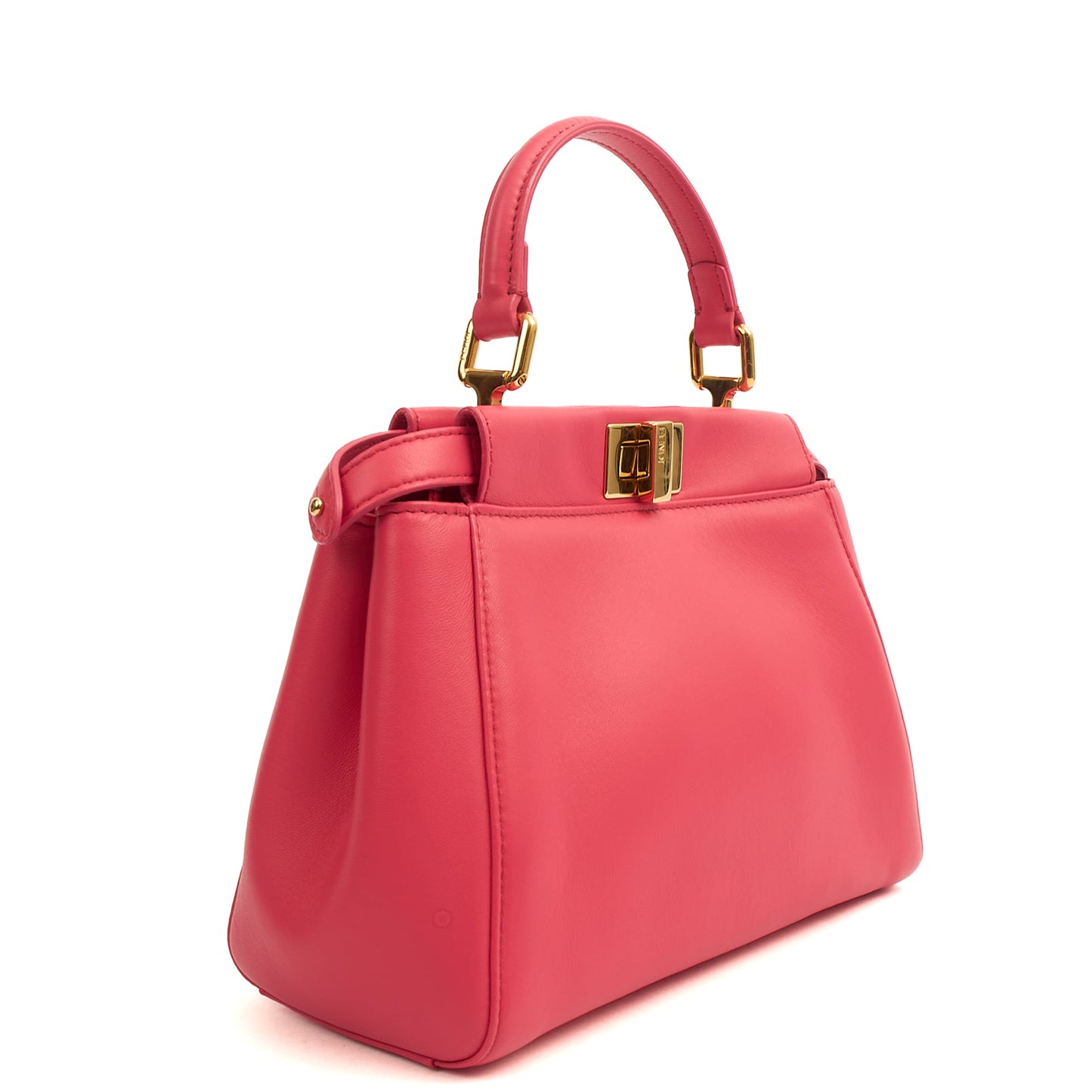 Fendi Top Handle Peekabo - Mini  in Pink, Leather — Side View