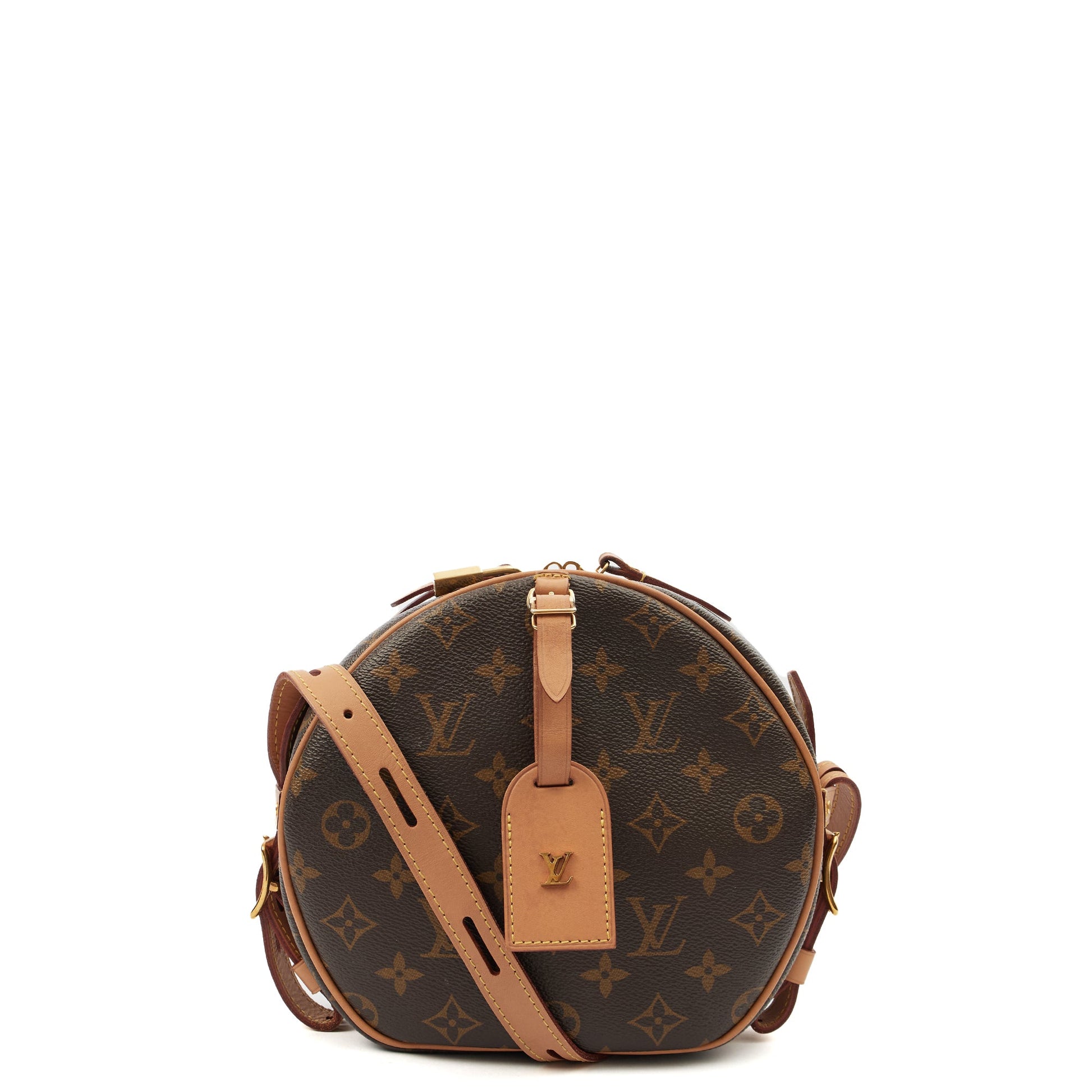 Louis Vuitton Cross Body Boite Chapeau Souple PM in Monogram, Canvas — Front View
