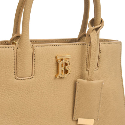 Burberry Tote Frances - Mini in Neutral, Leather — Detail View