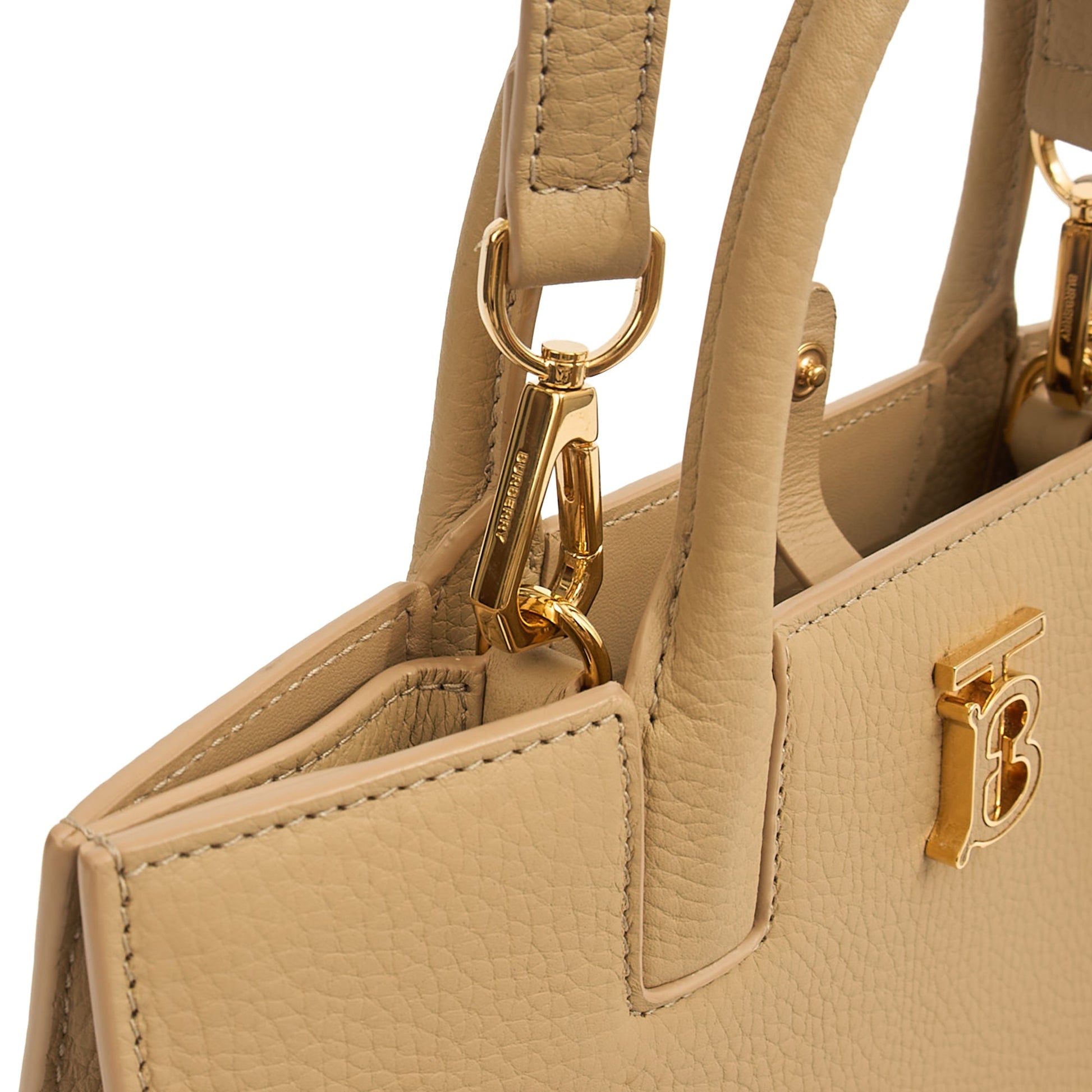 Burberry Tote Frances - Mini in Neutral, Leather — Alternate View 13
