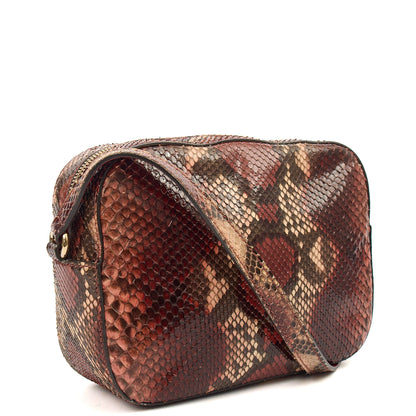 Gucci Shoulder Bag Soho  Disco Bag - Small in Red, Exotic Effect Leather — Back View