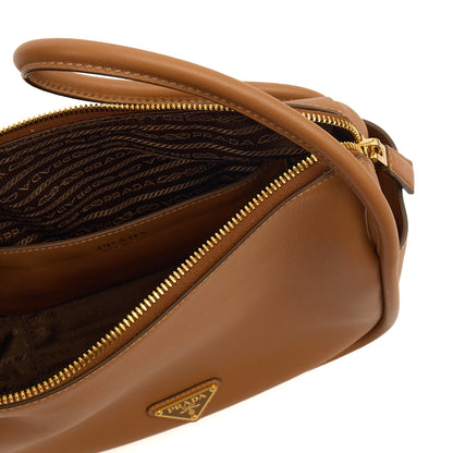 Prada Cross Body Darling Top-Handle Bag in Cognac, Leather — Alternate View 7