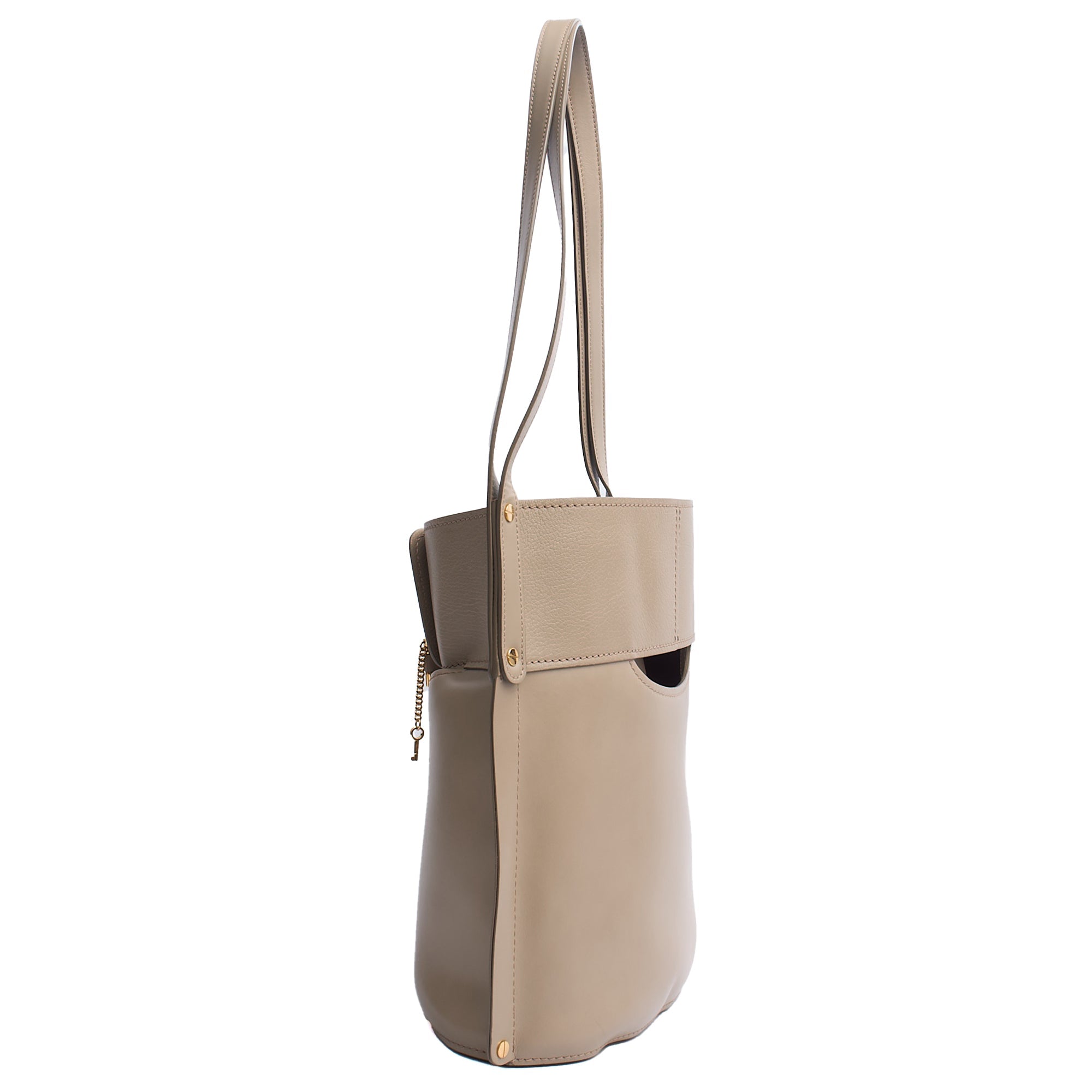 Chloe Shoulder Bag Tote in Neutral, Leather — Alternate View 8