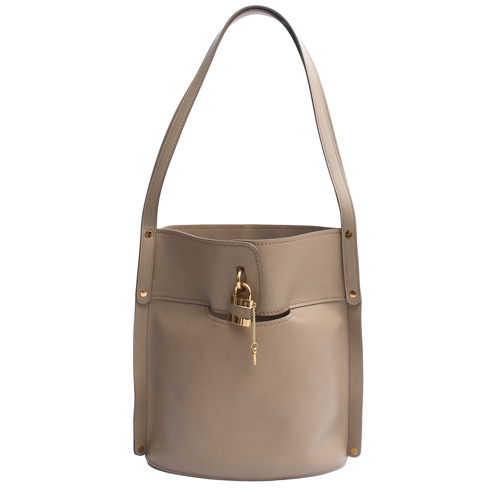 Chloe Shoulder Bag Tote in Neutral, Leather — Front View