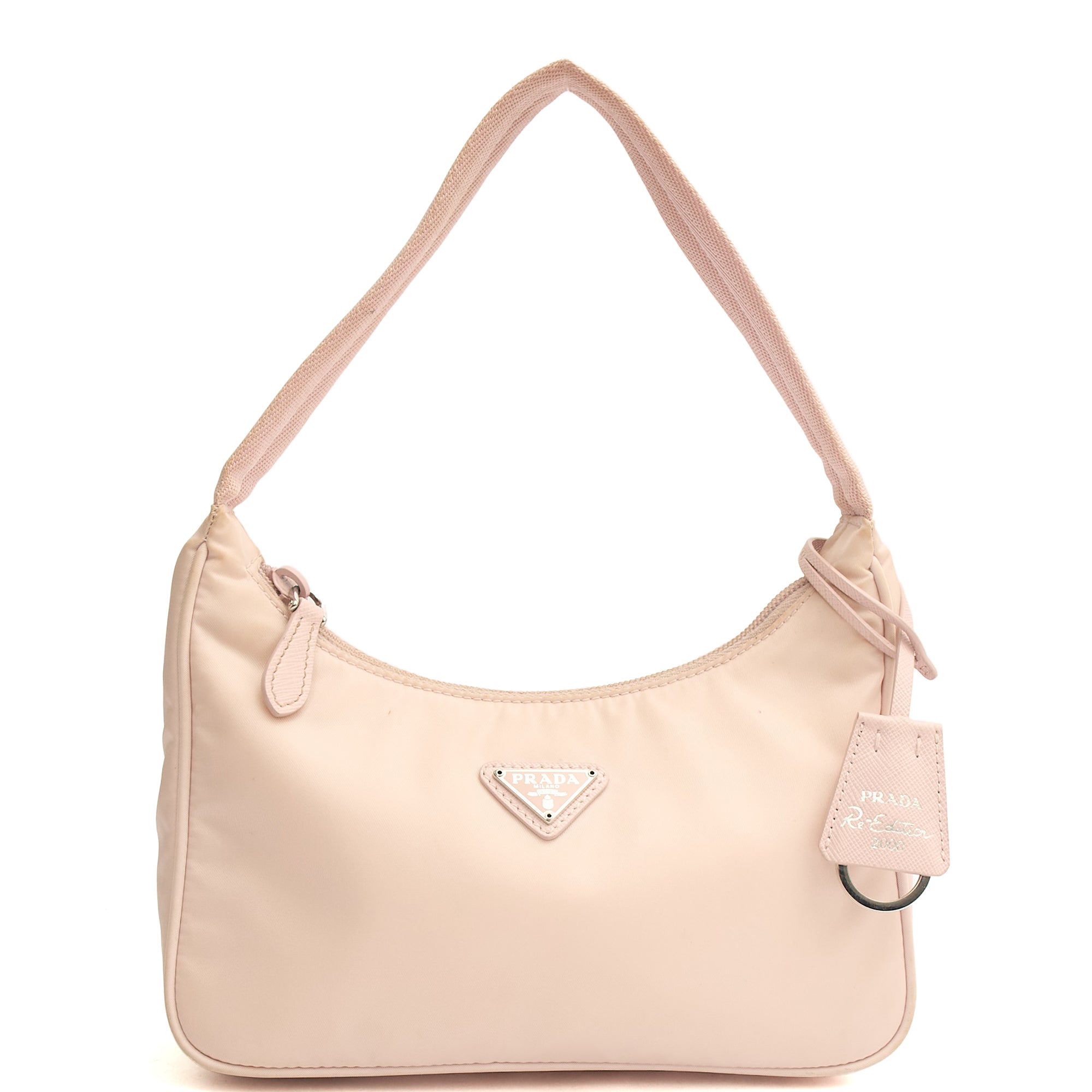 Prada Top Handle Re-edition 2000 Nylon Mini Bag in Pink, Nylon — Alternate View 7