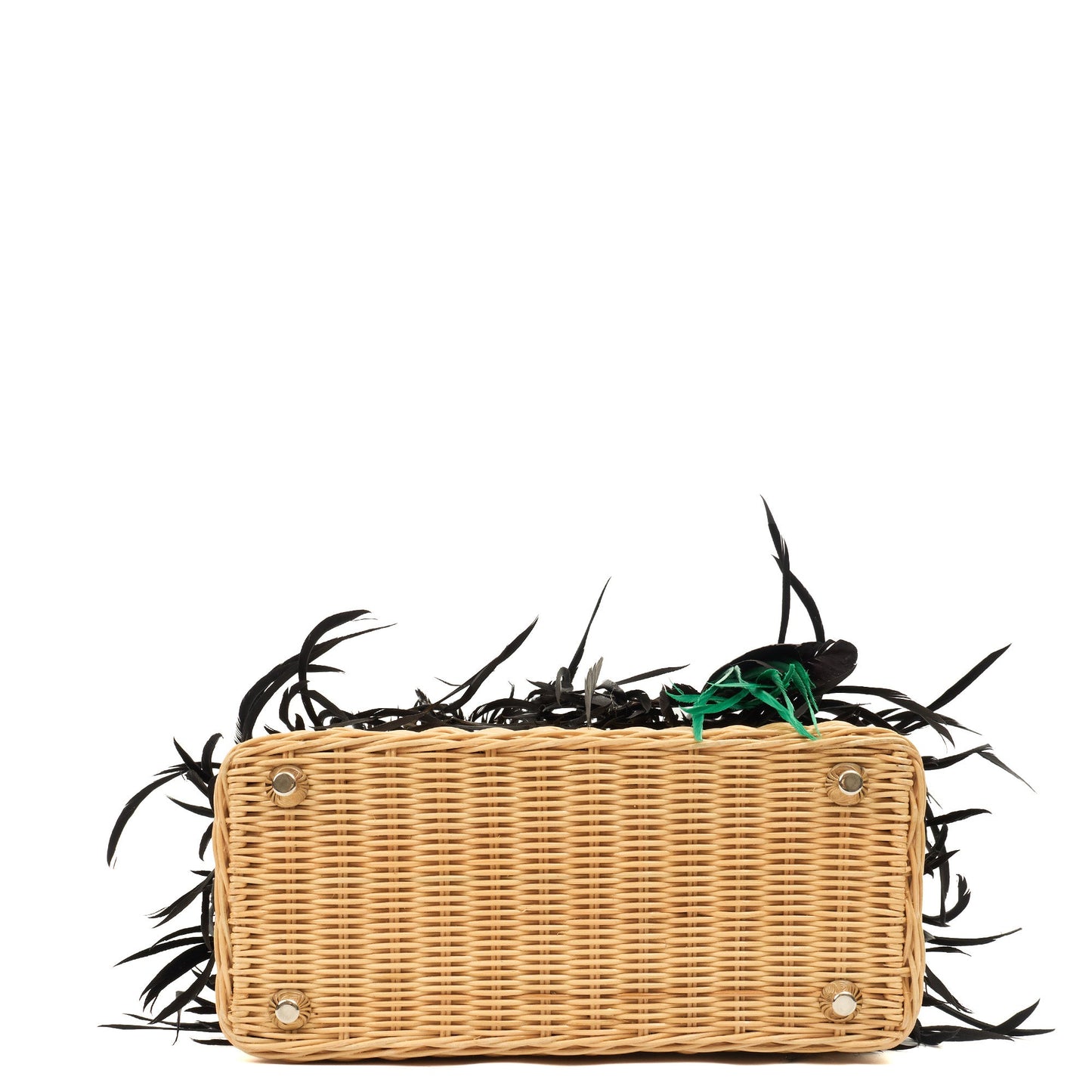 Prada Tote Midollino in Neutral, Wicker — Detail View
