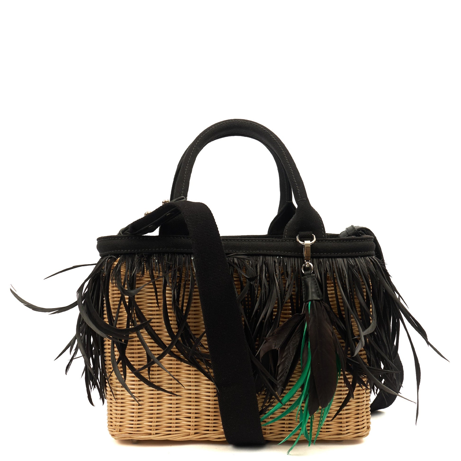 Prada Tote Midollino in Neutral, Wicker — Alternate View 13