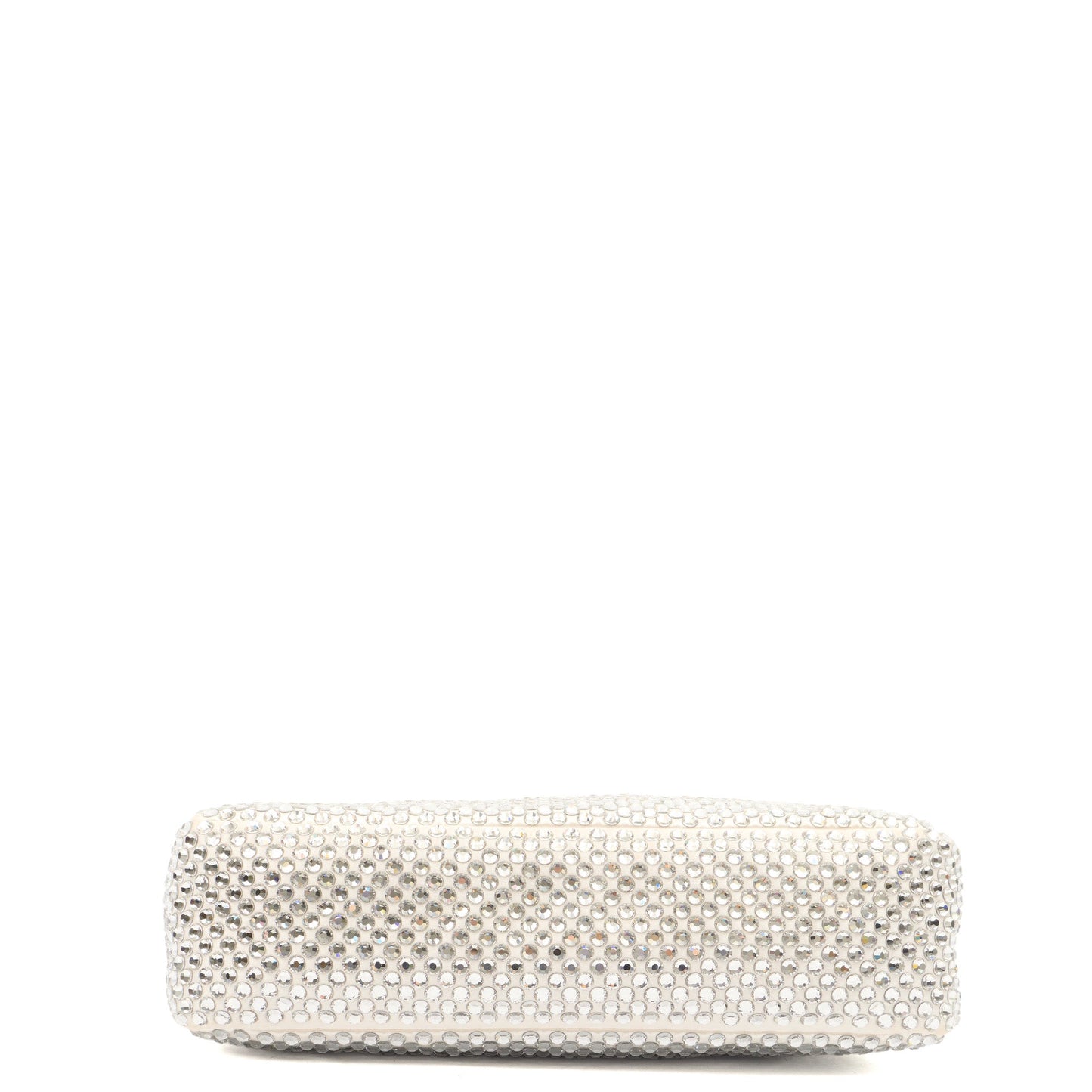 Prada Mini Bag  Satin Mini-bag in White, Fabric — Top View