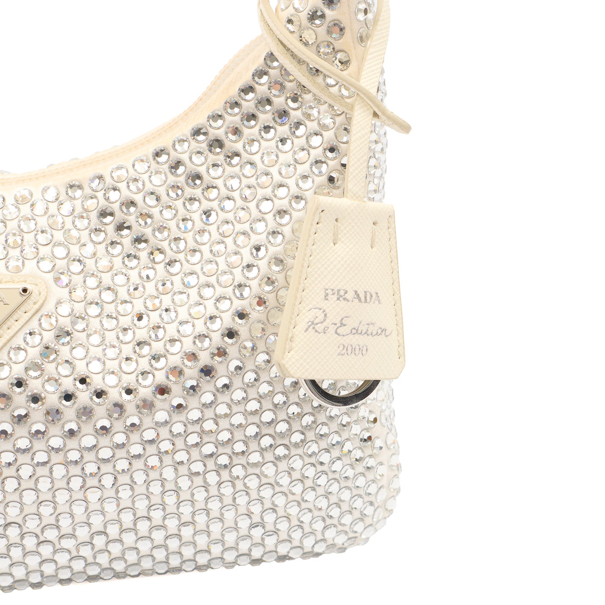 Prada Mini Bag  Satin Mini-bag in White, Fabric — Lifestyle View