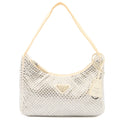 Prada Mini Bag  Satin Mini-bag in White, Fabric — Front View