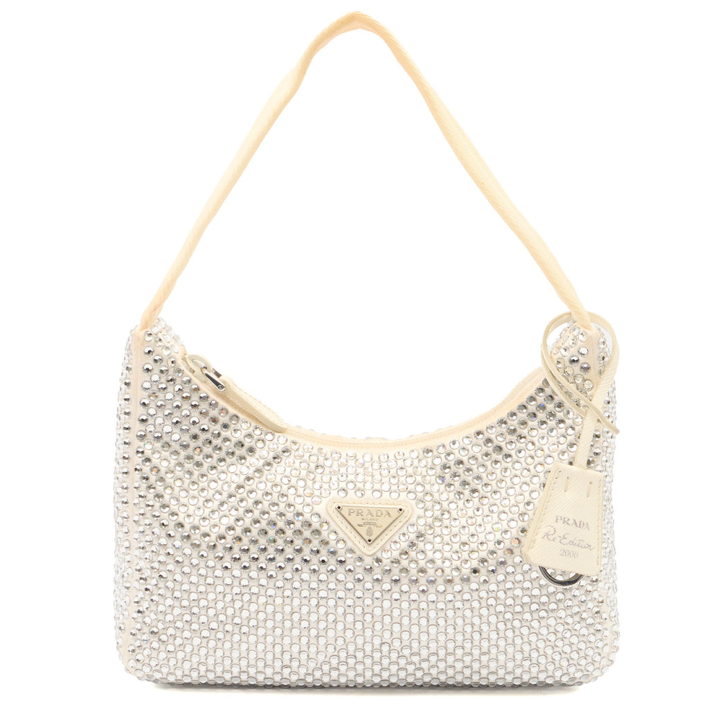 Prada Mini Bag  Satin Mini-bag in White, Fabric — Alternate View 13