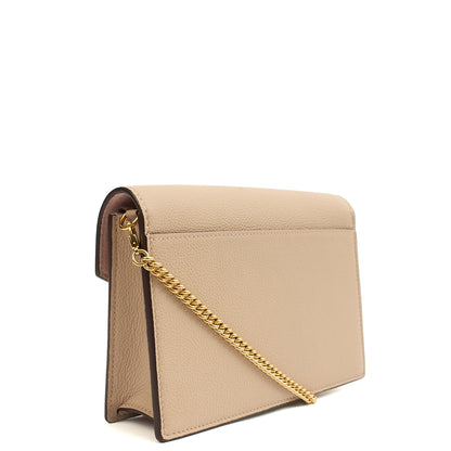 Louis Vuitton Cross Body Mylockme Chain Pochette in Neutral, Leather — Back View
