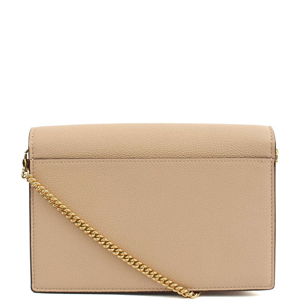 Louis Vuitton Cross Body Mylockme Chain Pochette in Neutral, Leather — Top View