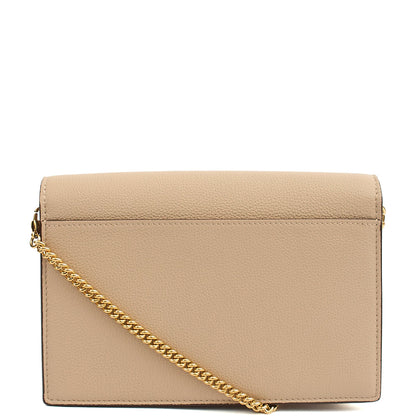 Louis Vuitton Cross Body Mylockme Chain Pochette in Neutral, Leather — Top View