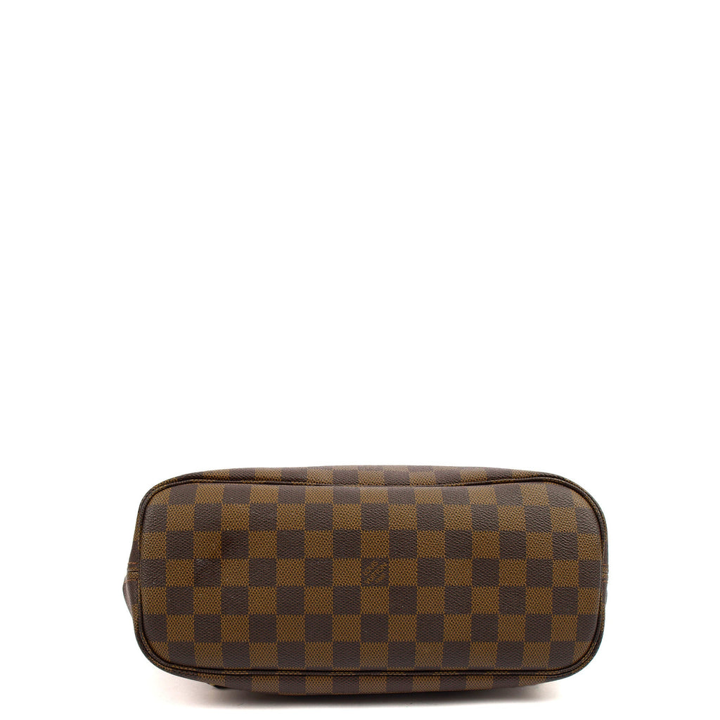 Louis Vuitton Shoulder Bag Neverfull PM in Damier Ebene, Canvas — Detail View