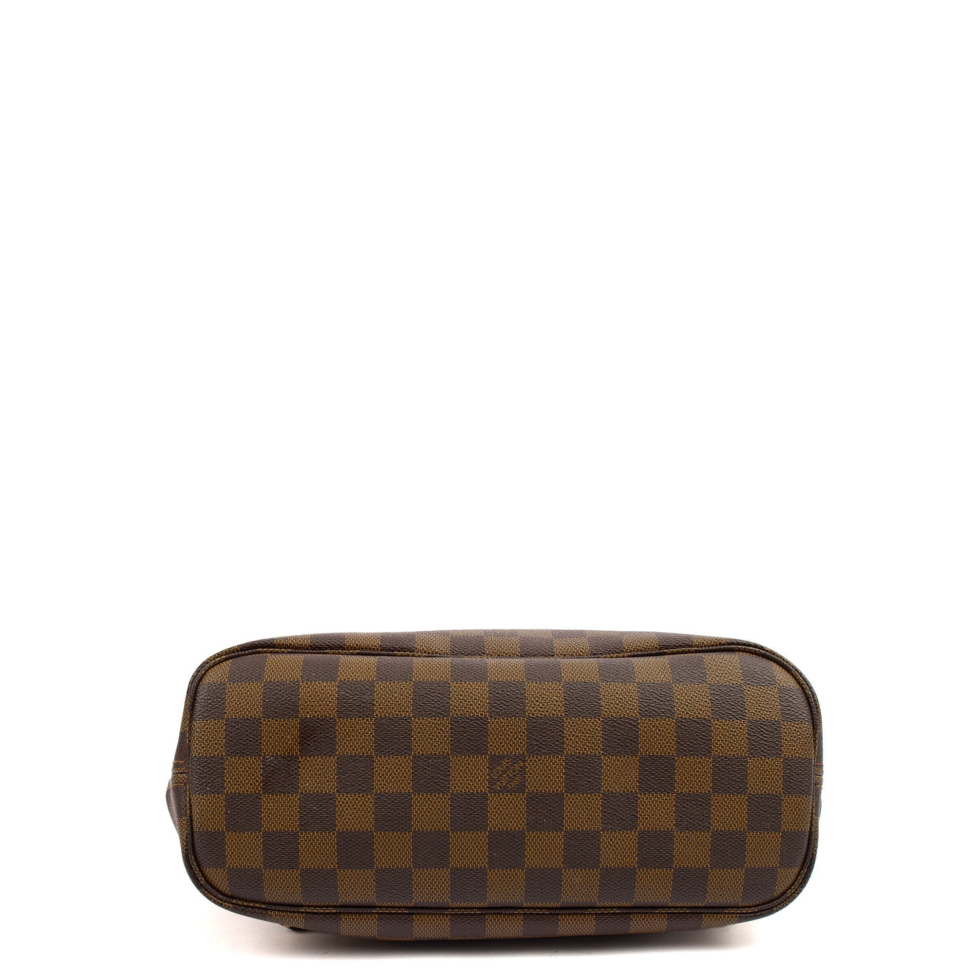 Louis Vuitton Shoulder Bag Neverfull PM in Damier Ebene, Canvas — Detail View
