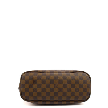 Louis Vuitton Shoulder Bag Neverfull PM in Damier Ebene, Canvas — Detail View