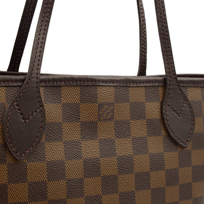 Louis Vuitton Shoulder Bag Neverfull PM in Damier Ebene, Canvas — Side View