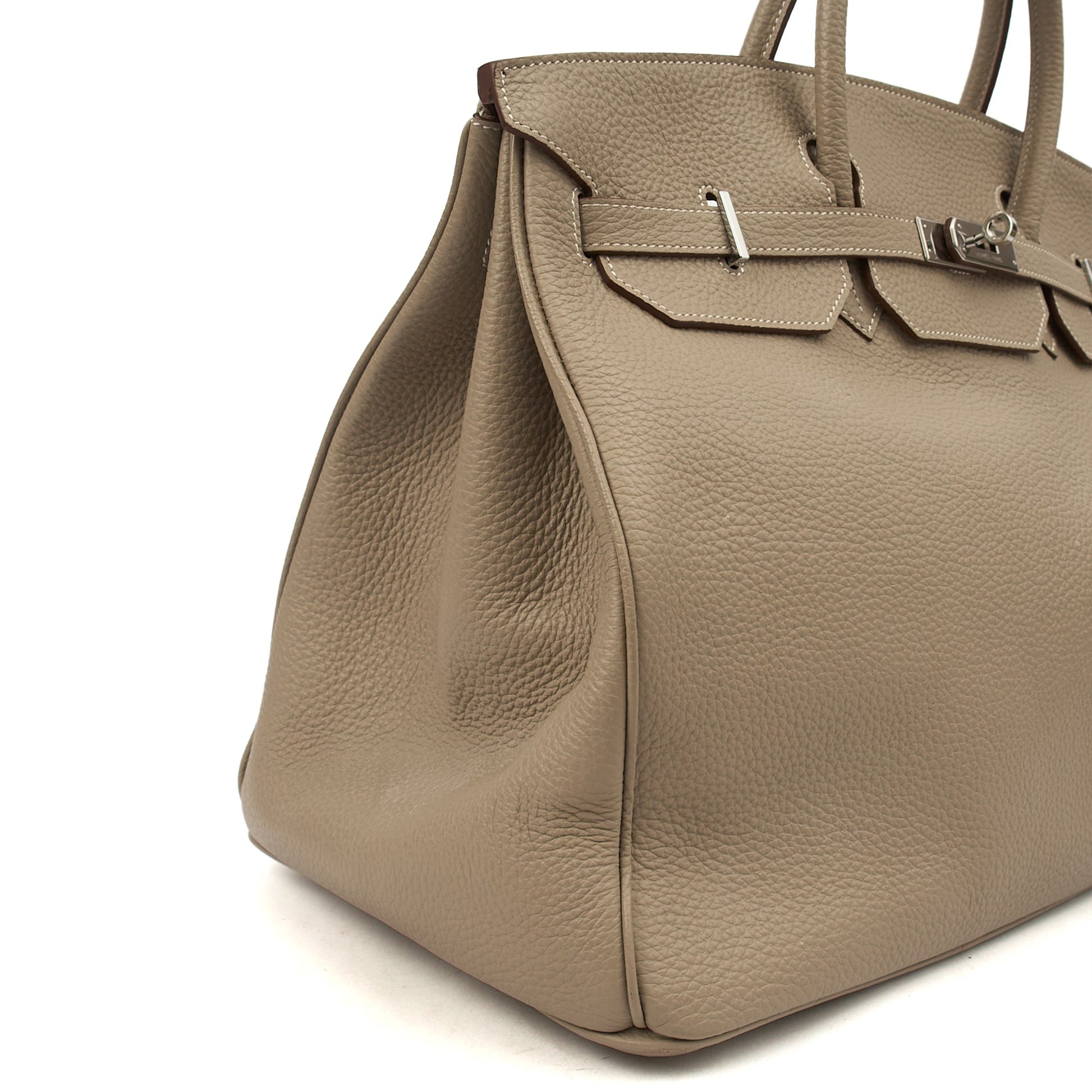 Hermes Birkin 40 in Gris Tourterelle, Clemence Leather — Alternate View 7