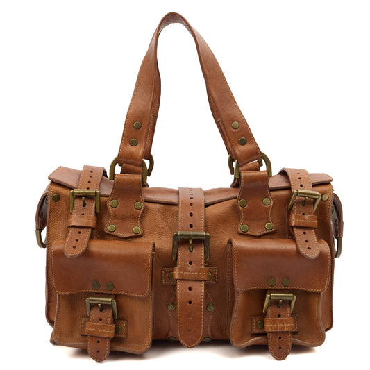 Mulberry Tote Roxanne in Oak, Leather — Front View
