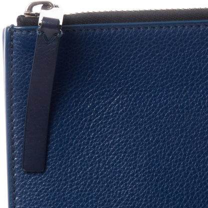 Burberry Clutch Clutch in Blue, Leather — Top View