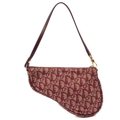 Christian Dior Mini Bag Saddle Pochette in Red, Fabric — Alternate View 7