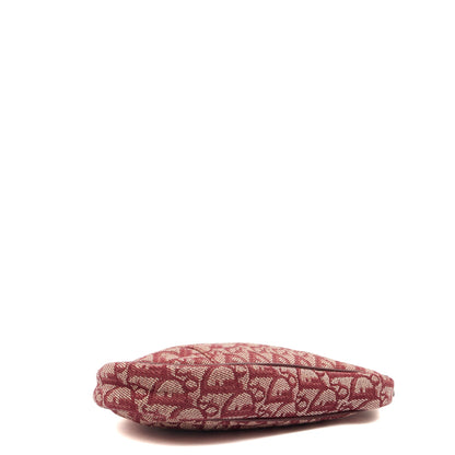 Christian Dior Mini Bag Saddle Pochette in Red, Fabric — Top View