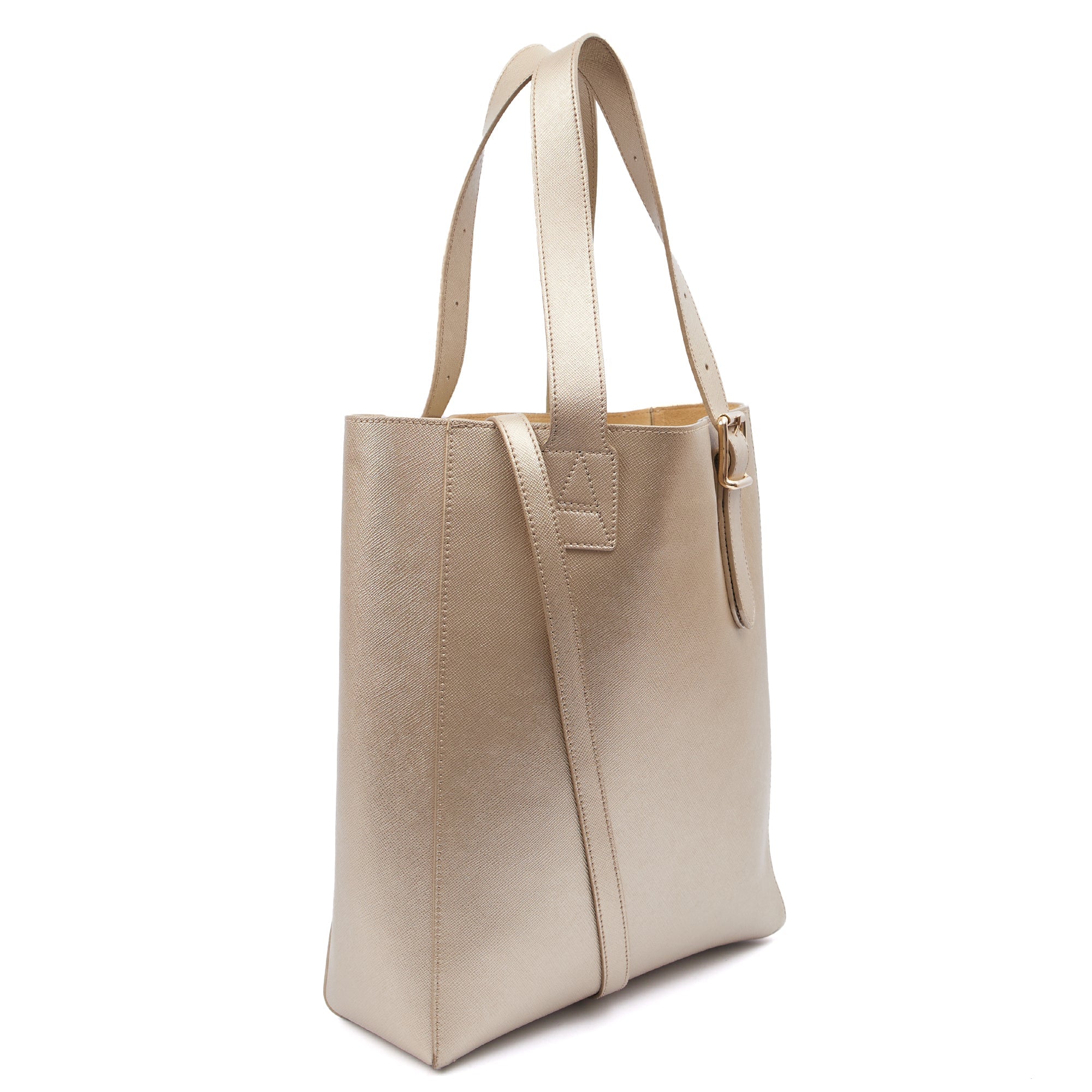 Aspinal of London Tote London Tote - Midi in Metallic, Leather — Side View