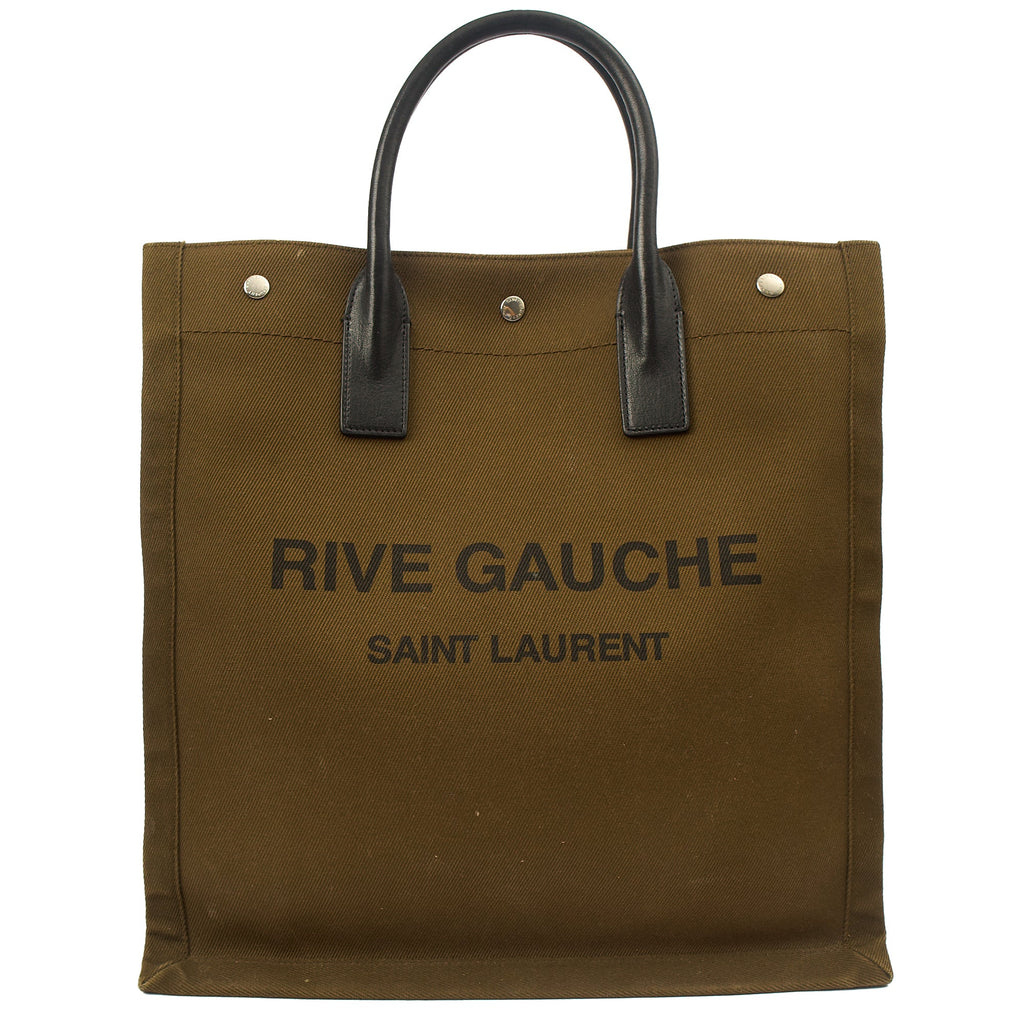 Saint Laurent Tote Rive Gauche Tote in Green, Fabric — Front View