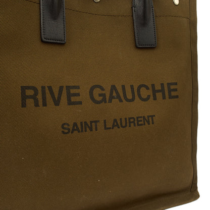 Saint Laurent Tote Rive Gauche Tote in Green, Fabric — Lifestyle View