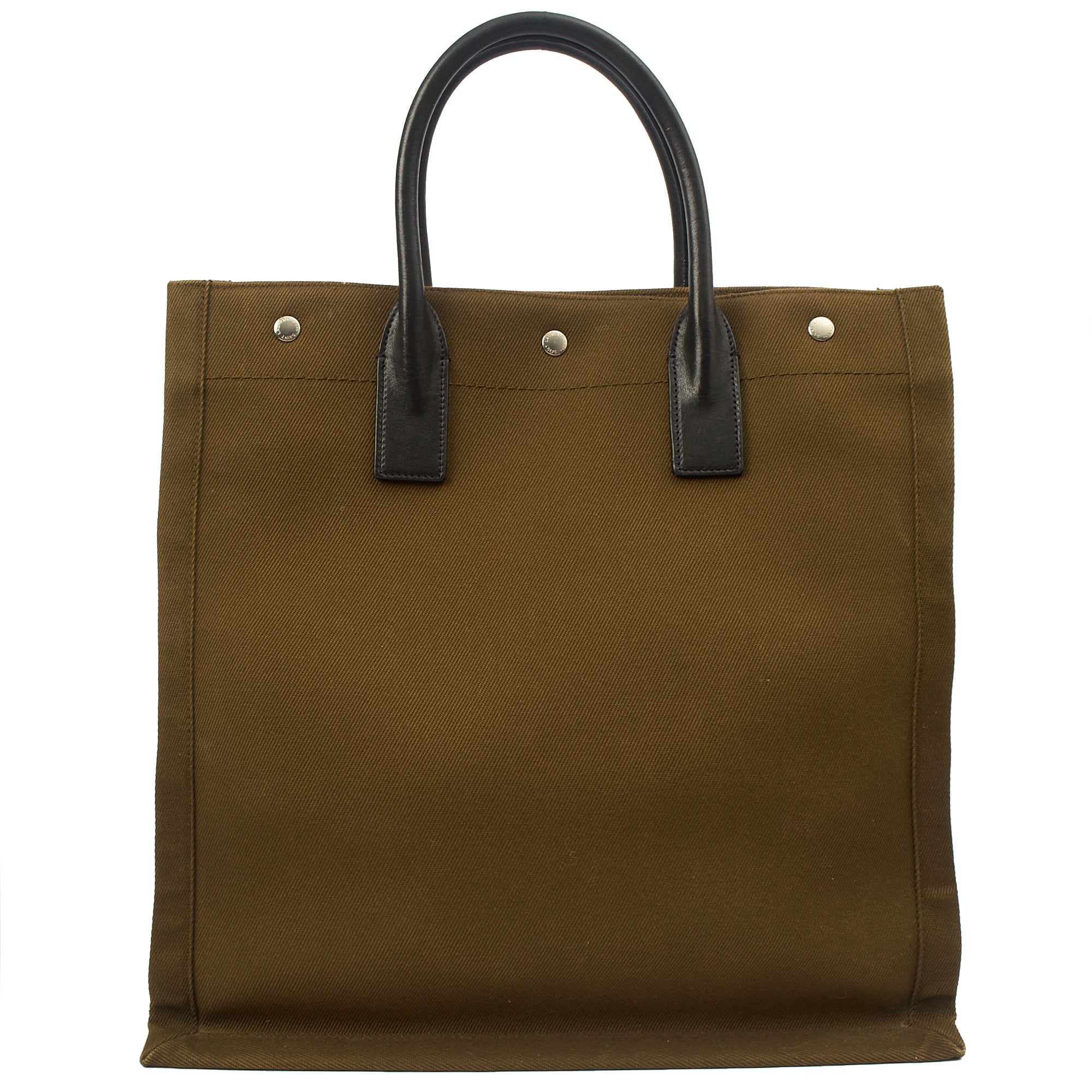 Saint Laurent Tote Rive Gauche Tote in Green, Fabric — Back View