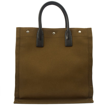 Saint Laurent Tote Rive Gauche Tote in Green, Fabric — Back View