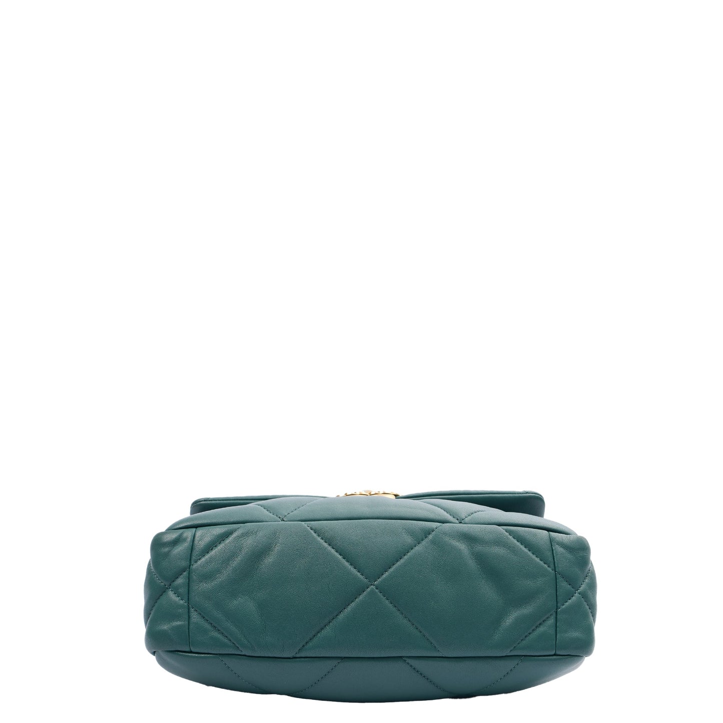 Chanel Cross Body Chanel 19 in Green, Calfskin Leather — Top View