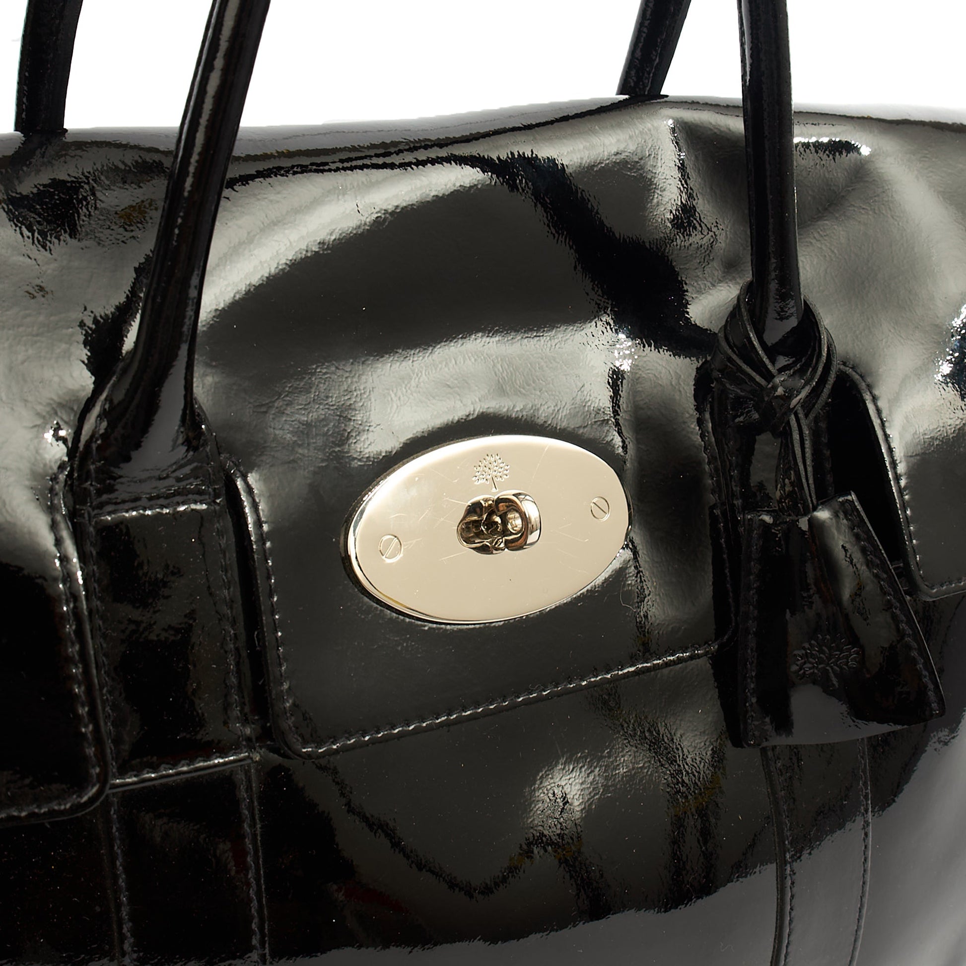 Mulberry Tote Bayswater Heritage in Black, Patent Leather — Lifestyle View