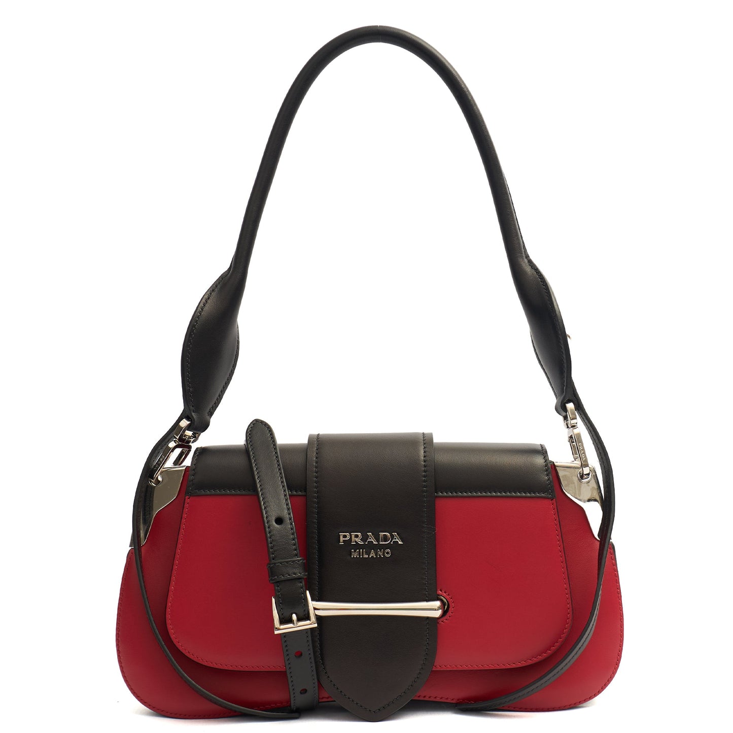 Prada Cross Body Sidonie  in Red, Calfskin — Front View
