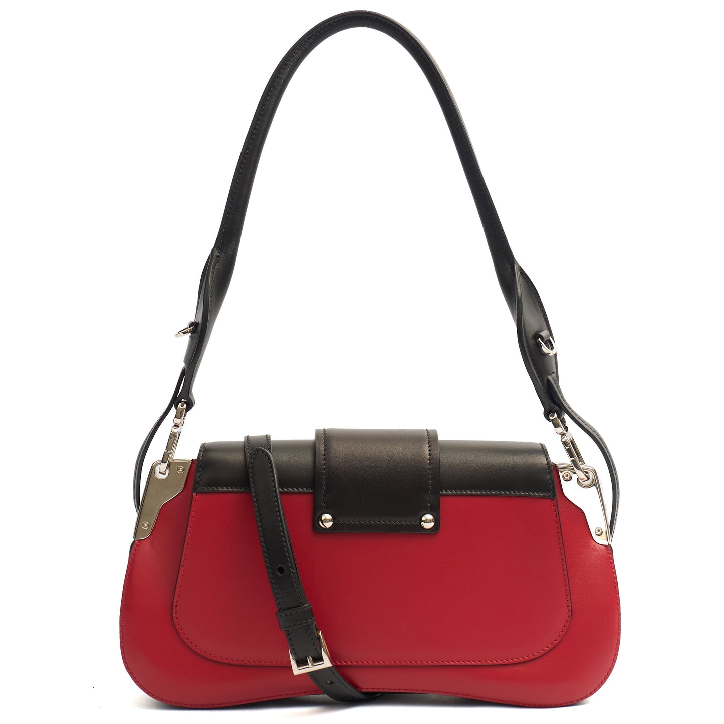 Prada Cross Body Sidonie  in Red, Calfskin — Top View